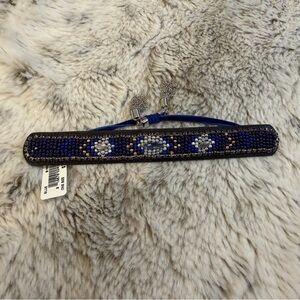Rebecca Minkoff Blue and Silver beaded ajustable Bracelet